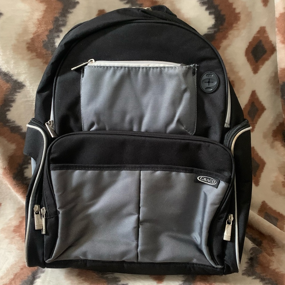 Graco Backpack Diaper Bag with Smart Organizer System, Gray